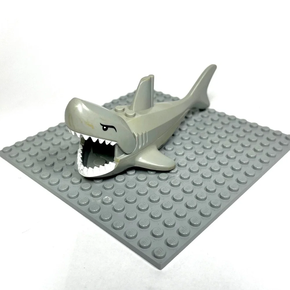 LEGO City Sea Life Dark Bluish Gray Shark Animal Jaws Gills Molded Eyes 14518c01